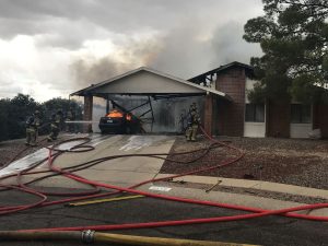 Read more about the article On Tucson’s Northwest Side Fire Destroys Car, Carport At House